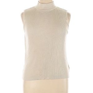 Cream Turtleneck Sleeveless